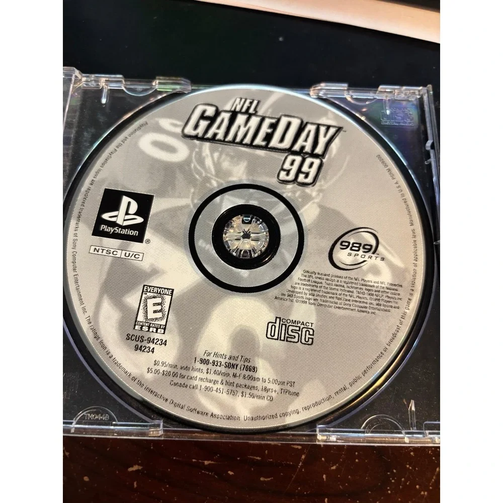 NFL Gameday 99 Sony PlayStation 1 Ps1 Psx Football 989 Sports Davis — complete